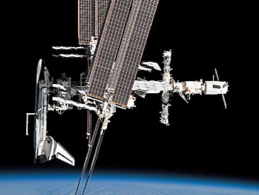 Space Station with Shuttle