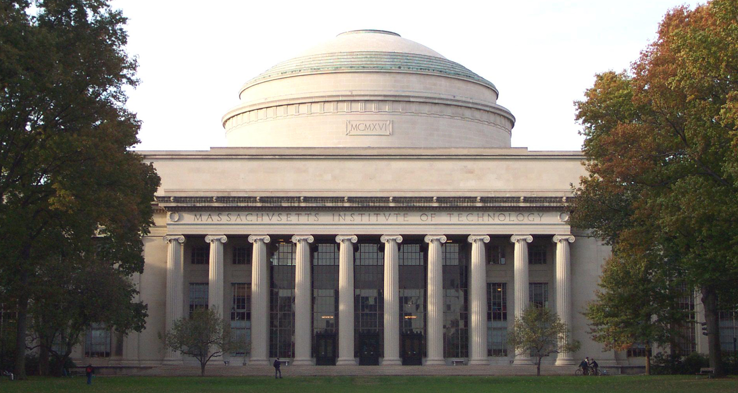 the view of the MIT dome from Killian Court